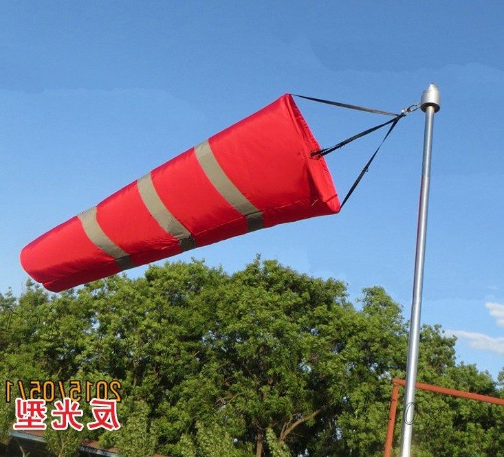 日本购2018新款轻质防水型红白相间风向袋风向标风向布袋风向桶油