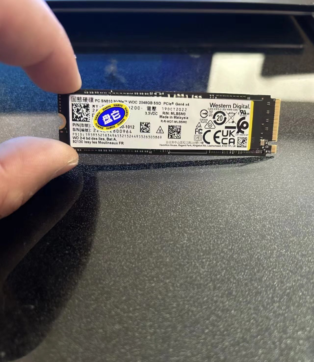 西数wd黑盘sn810 2t 2048g nvme硬盘 券后900元包邮