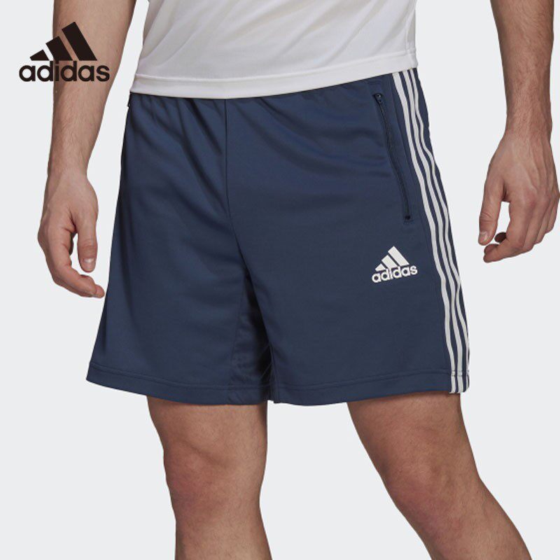 adidas阿迪达斯蓝色短裤男2021夏季新款裤子运动休闲五分裤gm2128