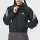 Adidas阿迪达斯连帽外套官方女装2024春季新款黑色运动服休闲夹克