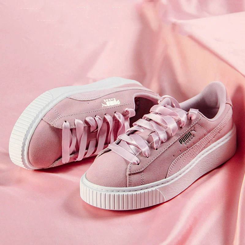 puma彪马板鞋女鞋2021夏季新款蕾哈娜粉色厚底松糕鞋休闲鞋369172