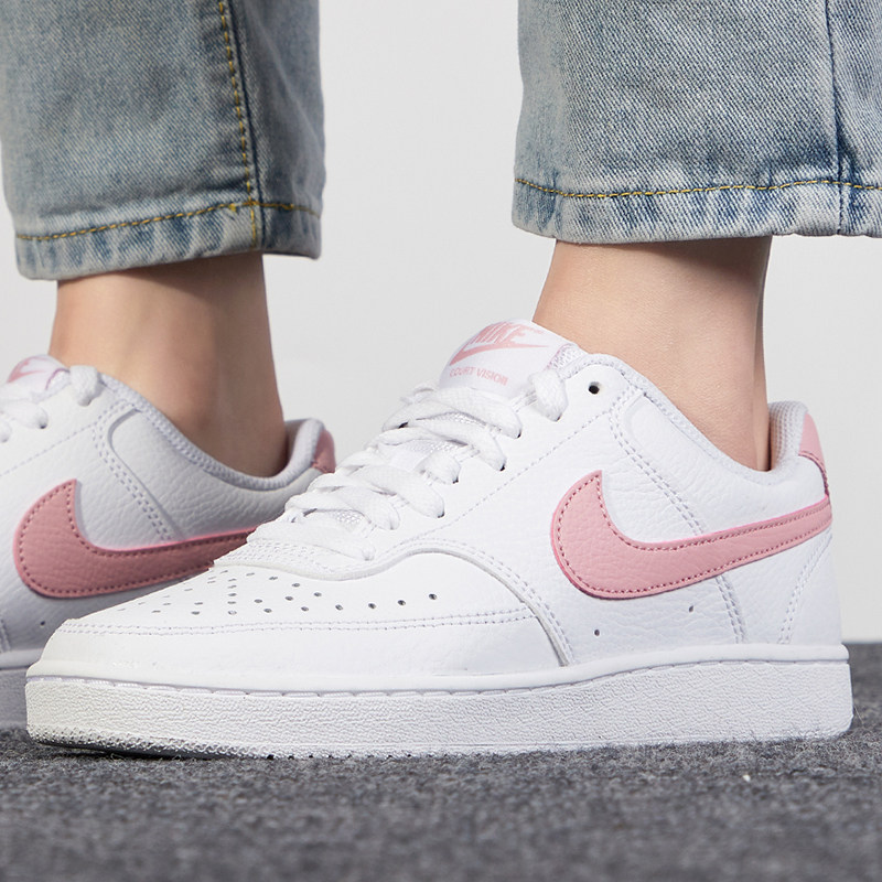 nike耐克官网女鞋2022新款粉勾小白鞋简版空军一号板鞋低帮休闲鞋