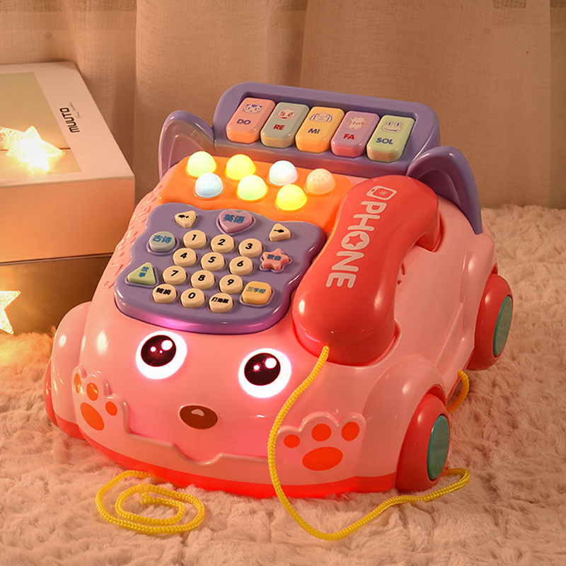 儿童电话玩具仿真座机婴儿宝宝音乐手机益智早教一岁2男女孩按键