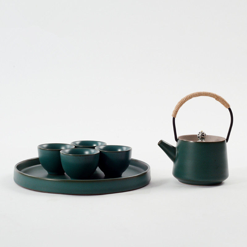 新中式玉玺托盘组合套餐摆件样板房家居客厅书房茶室桌面软装饰品