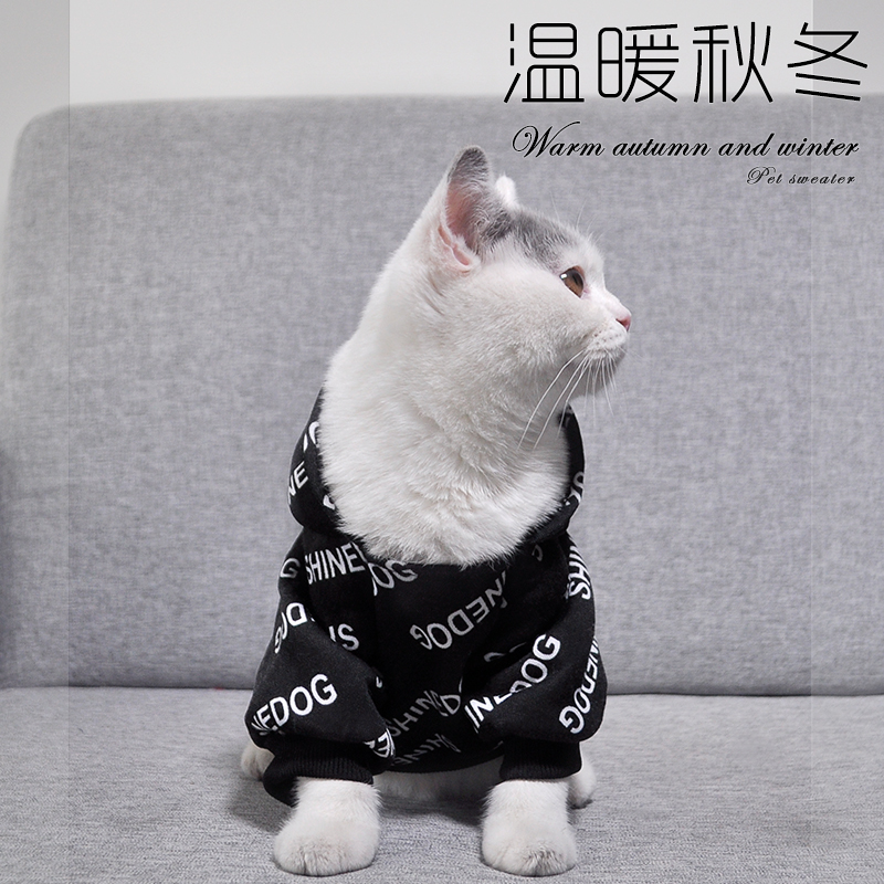 Kitty clothes Chaopai sweater Cat clothes Autumn and winter Sweater Pets Siamese cat English short winter thickening keep warmin the Pet/Pet food and supplies , Pet apparel and accessories , Pet clothing/Raincoat category - from Buy2taobao.com to provide professional Taobao agent buy service