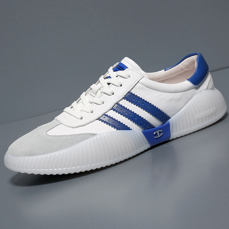 欧洲站果冻鞋透明底真皮男鞋阿甘鞋潮鞋小白鞋男软底运动休闲板鞋