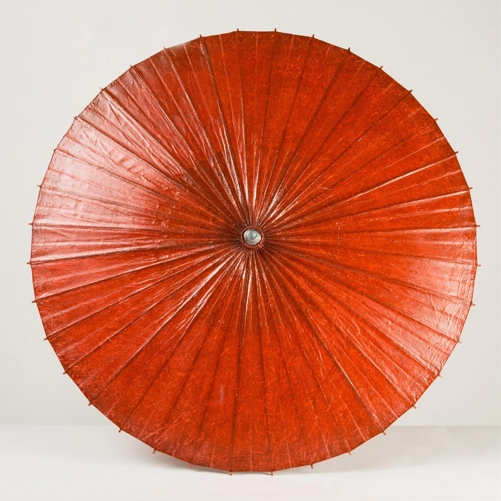 非遗作品油纸伞纯手工传统余杭油纸伞红色 预售