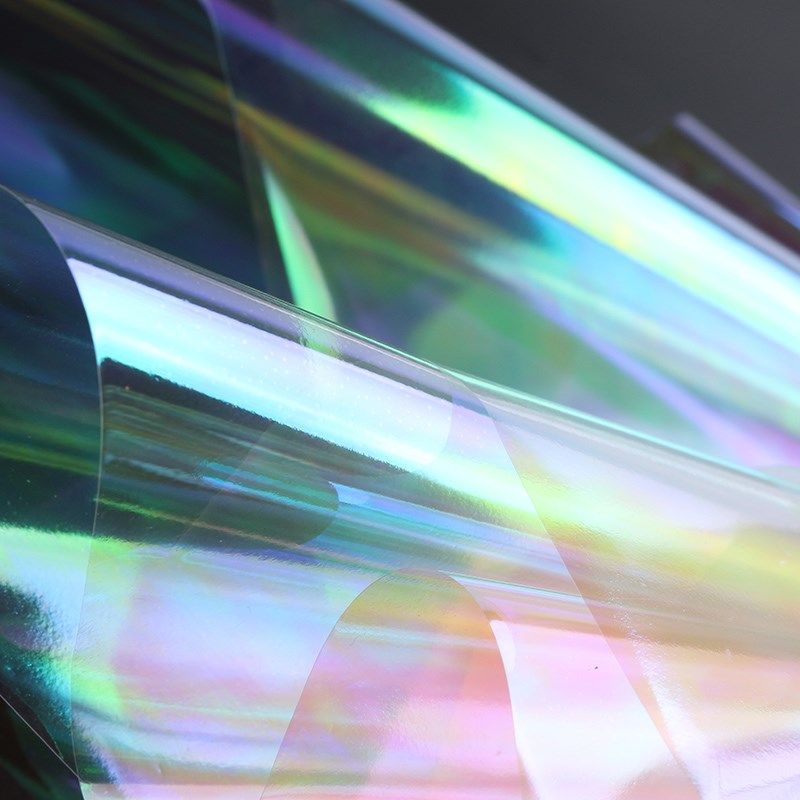 彩虹膜渐变幻彩膜镭射纸彩色珠光纸玻璃纸糖果花艺包鲜花的包装纸