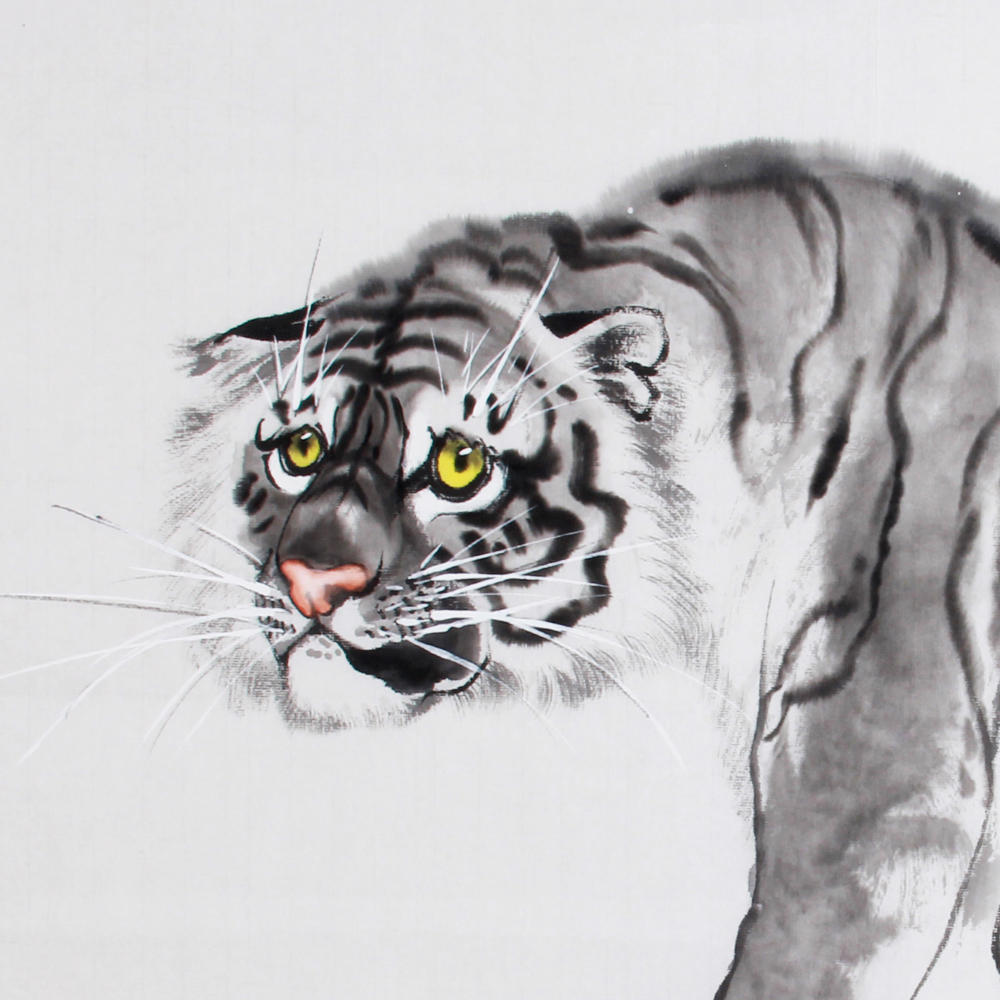 谭乐丹《精品虎系列 虎踞图》