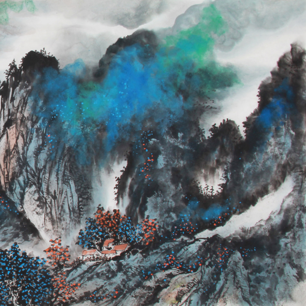 陈亮《精品山水小六尺系列 烟江远帆》