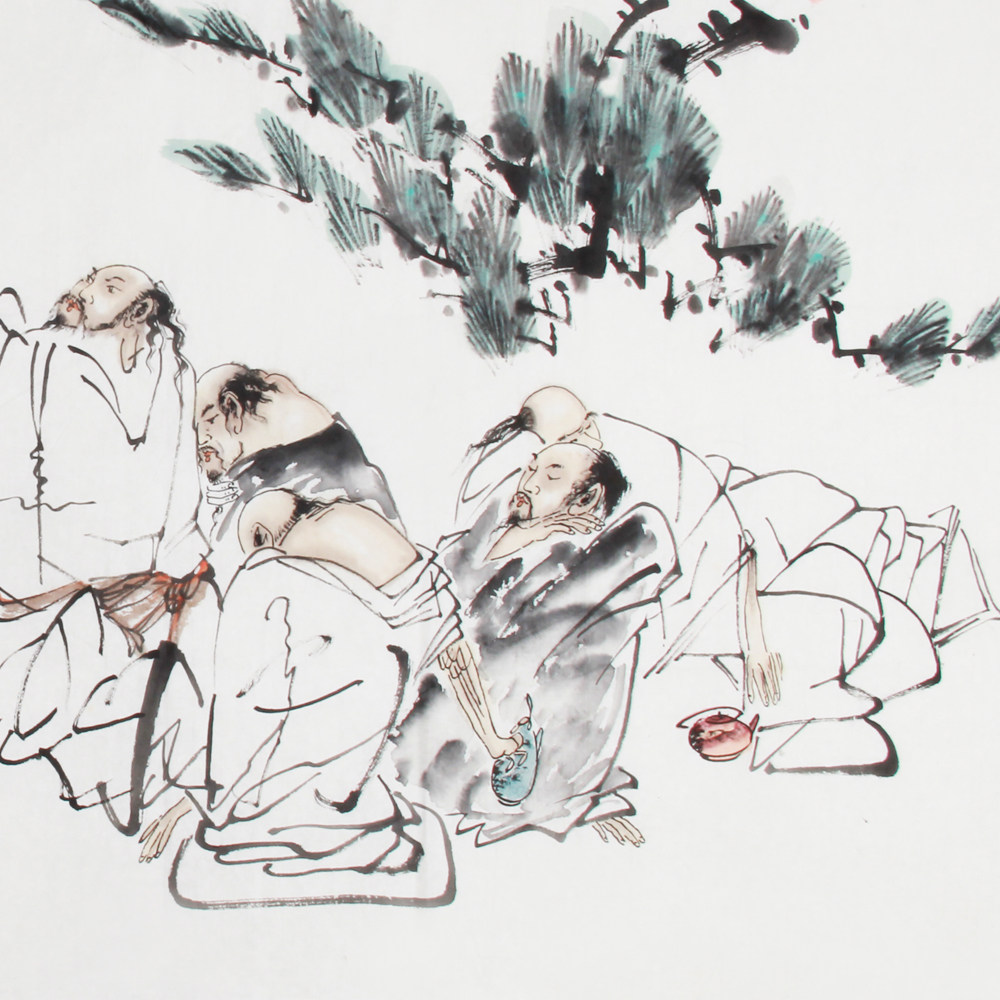 王铭《精品人物小六尺 醉仙图》