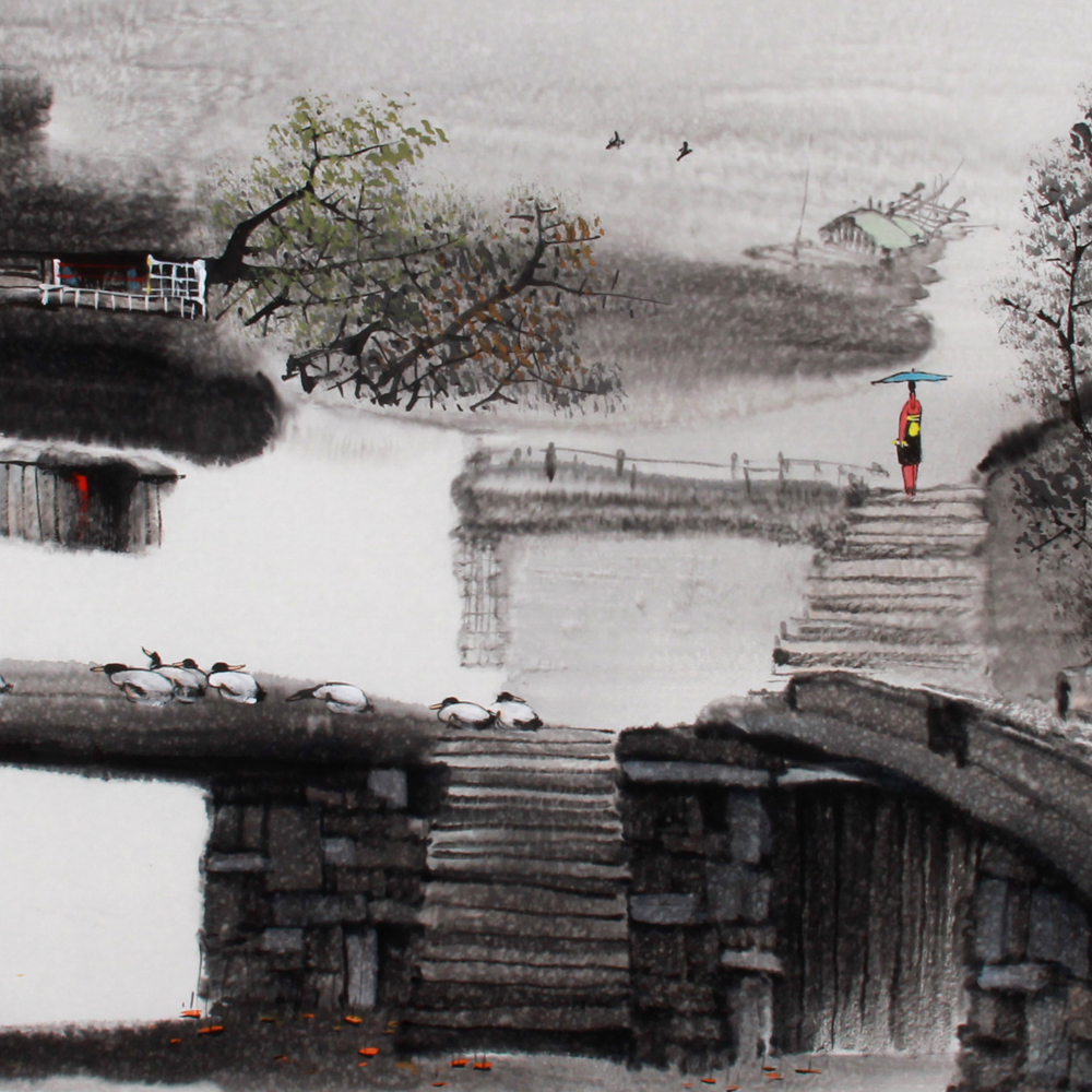 杨明义《精品山水 江南烟雨》