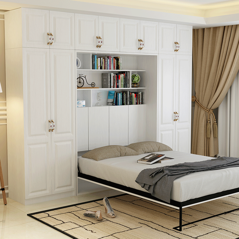 多功能隐形床简约现代壁床卧室衣柜组合折叠床小户型衣柜收纳床