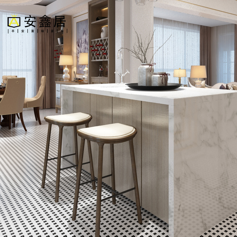 Northern Europe Simplicity modern black and white lattice Mosaic Geometry ceramic tile 600x600 a living room balcony Tile floor tilein the Decoration main material , Ceramic tile , Antique brick (Including culture stone) category - from Buy2taobao.com to provide professional Taobao agent buy service