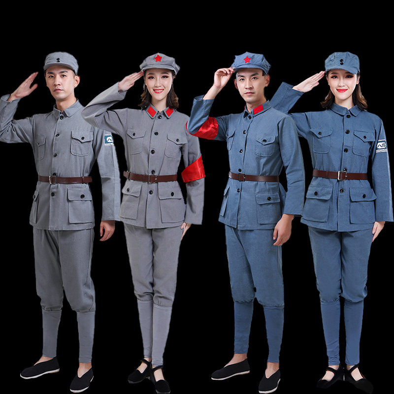 成人红军演出服八路军衣服大人表演服装话剧舞台话剧抗战军装儿童