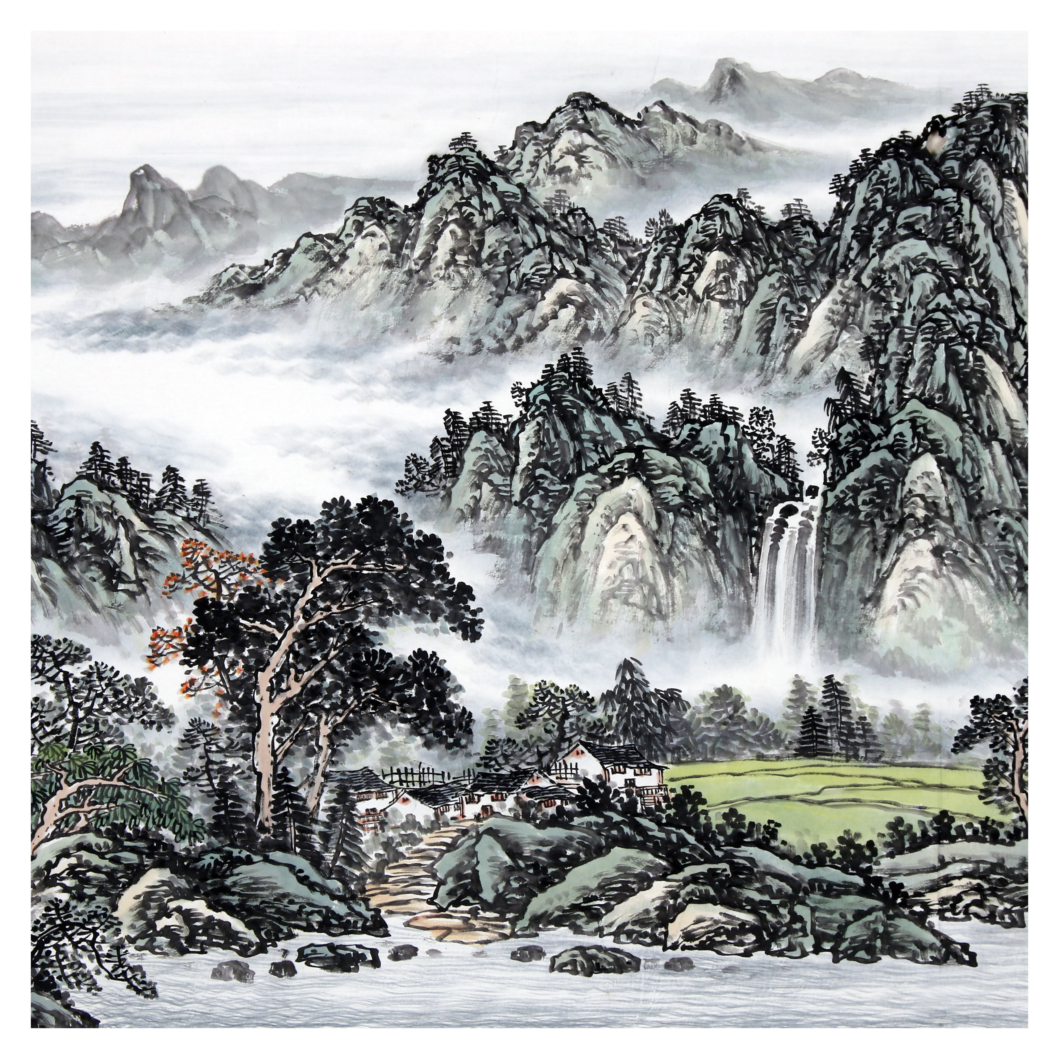 吕红喜《云海奇观》精品山水 1.78米横幅