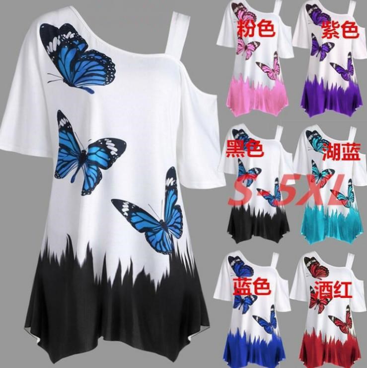 Large size women's T-shirt, single shoulder strap blouse|ruв категории Женская одежда, женской одежды - от Buy2taobao.com для оказания профессиональной услуги покупки агента Taobao