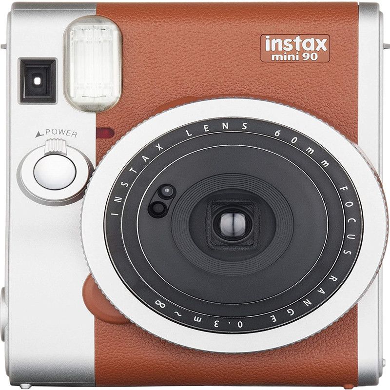 富士拍立得instaxmini90胶片相机一次成像复古立拍立得送防水包