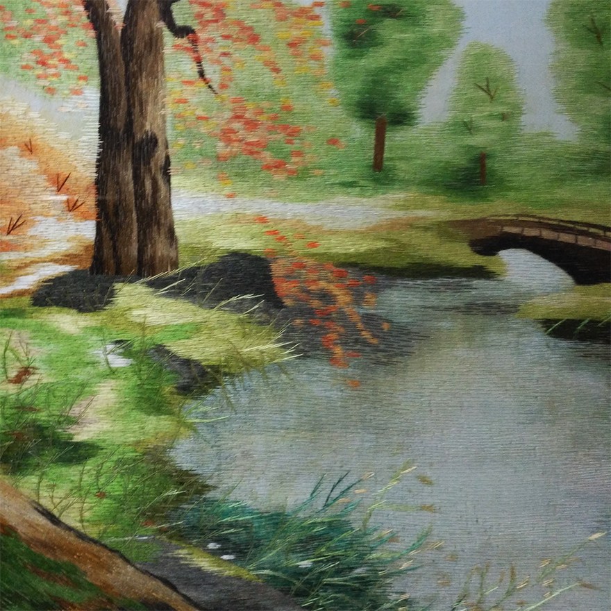 苏绣世家《风景》钱菊凤大师工作室作品