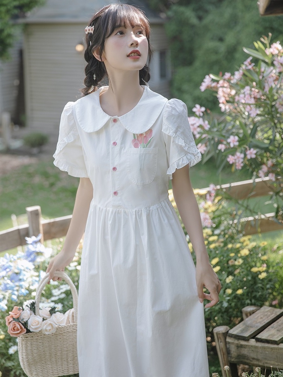 连衣裙女夏学生森系长裙