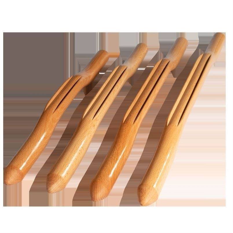 擀筋棒瘦腿推背天然穴位家用榉木锻炼腹部赶经棒点穴保刮痧赶筋棒
