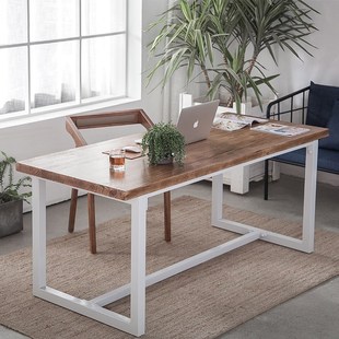 北欧实木电脑桌台式简易学习台简约现代家用书桌写字台桌子办公桌