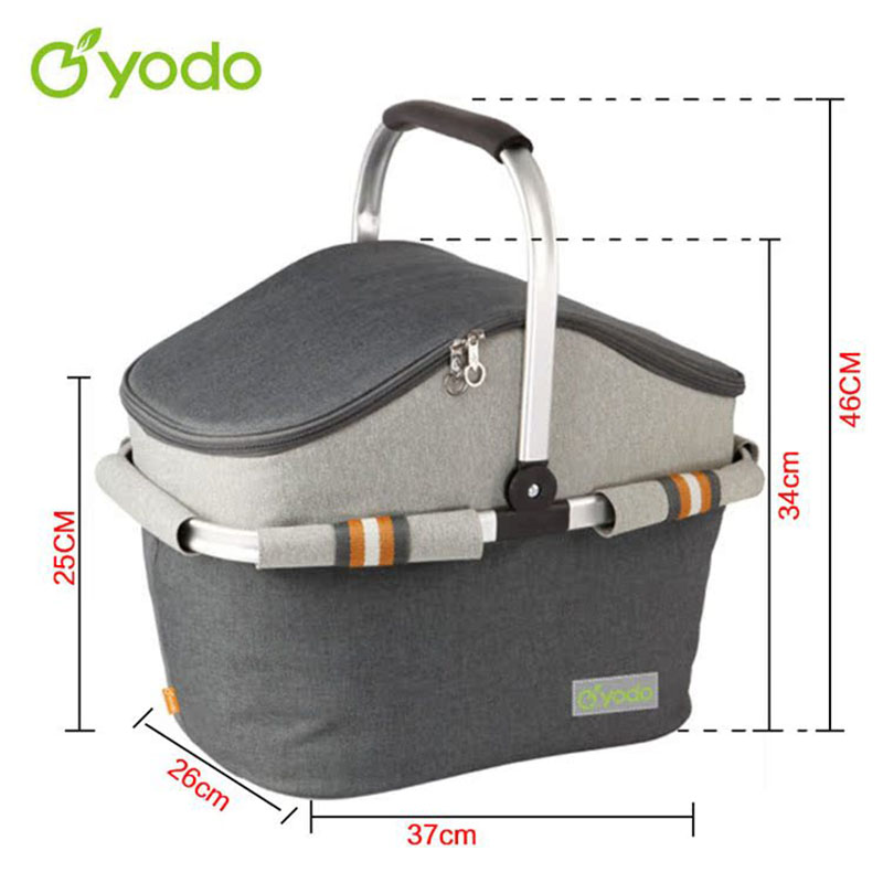 包邮悠度YODO超大容量22L便携冰包 野餐冰袋铝框提野餐篮保冷保温