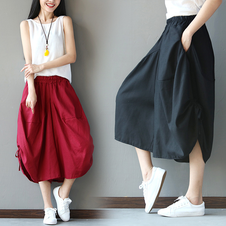 Cotton hemp pants, waistband pants|ruв категории Женская одежда, брюки, брюки - от Buy2taobao.com для оказания профессиональной услуги покупки агента Taobao