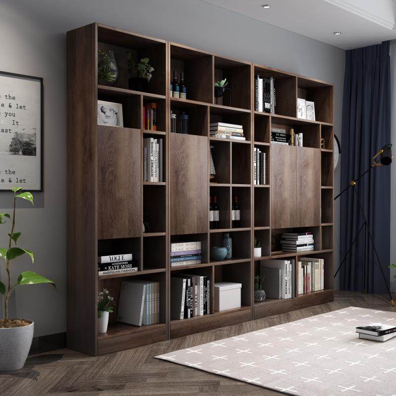 现代简约中式书柜置物架落地书架储物