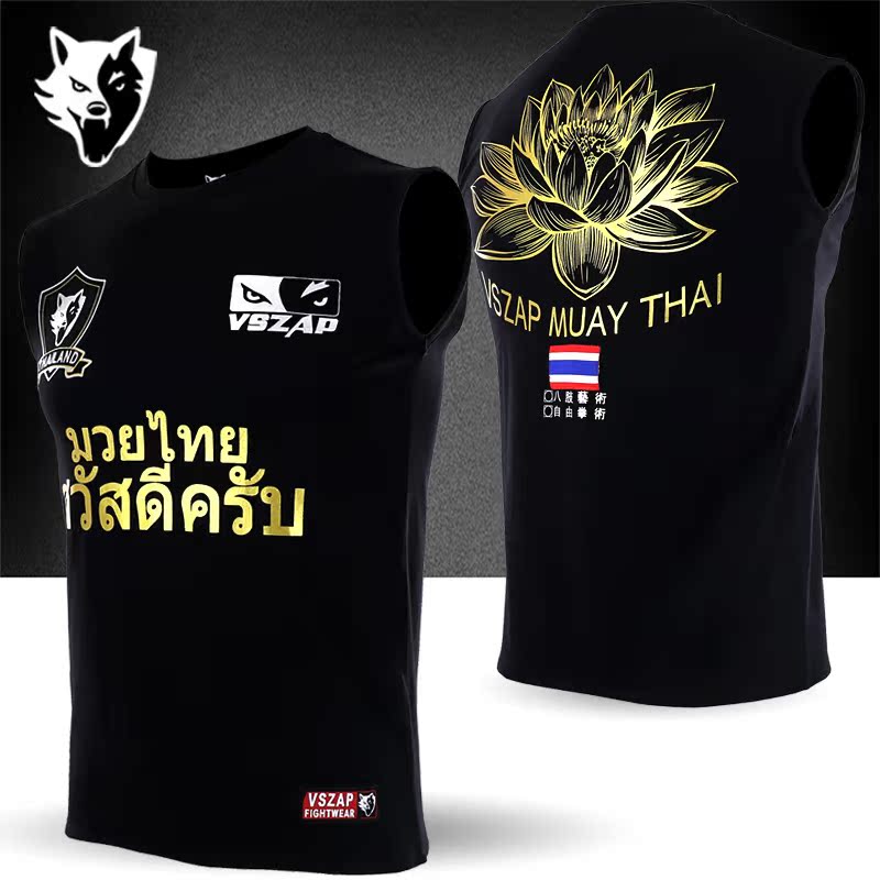 Vszap播求莲花搏击格斗无袖运动T恤武林风UFC健身MMA肌肉男狗兄弟在类目 男装, T恤中 - 来自Buy2taobao.com提供专业的淘宝代购服务