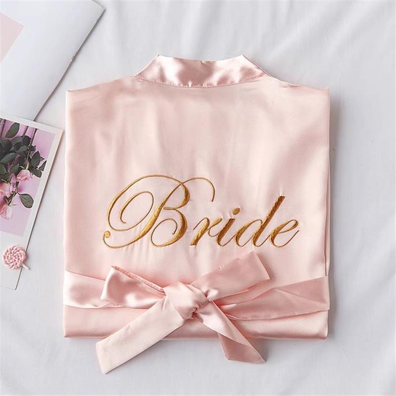 Bride with Team Bride Bathrobe Bride To Be Bridal Shower Bac