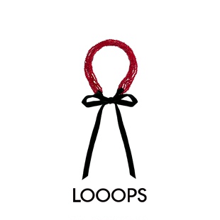 LOOOPS官方店切面宝石串珠原创小众设计多用发带红色新娘发饰项链