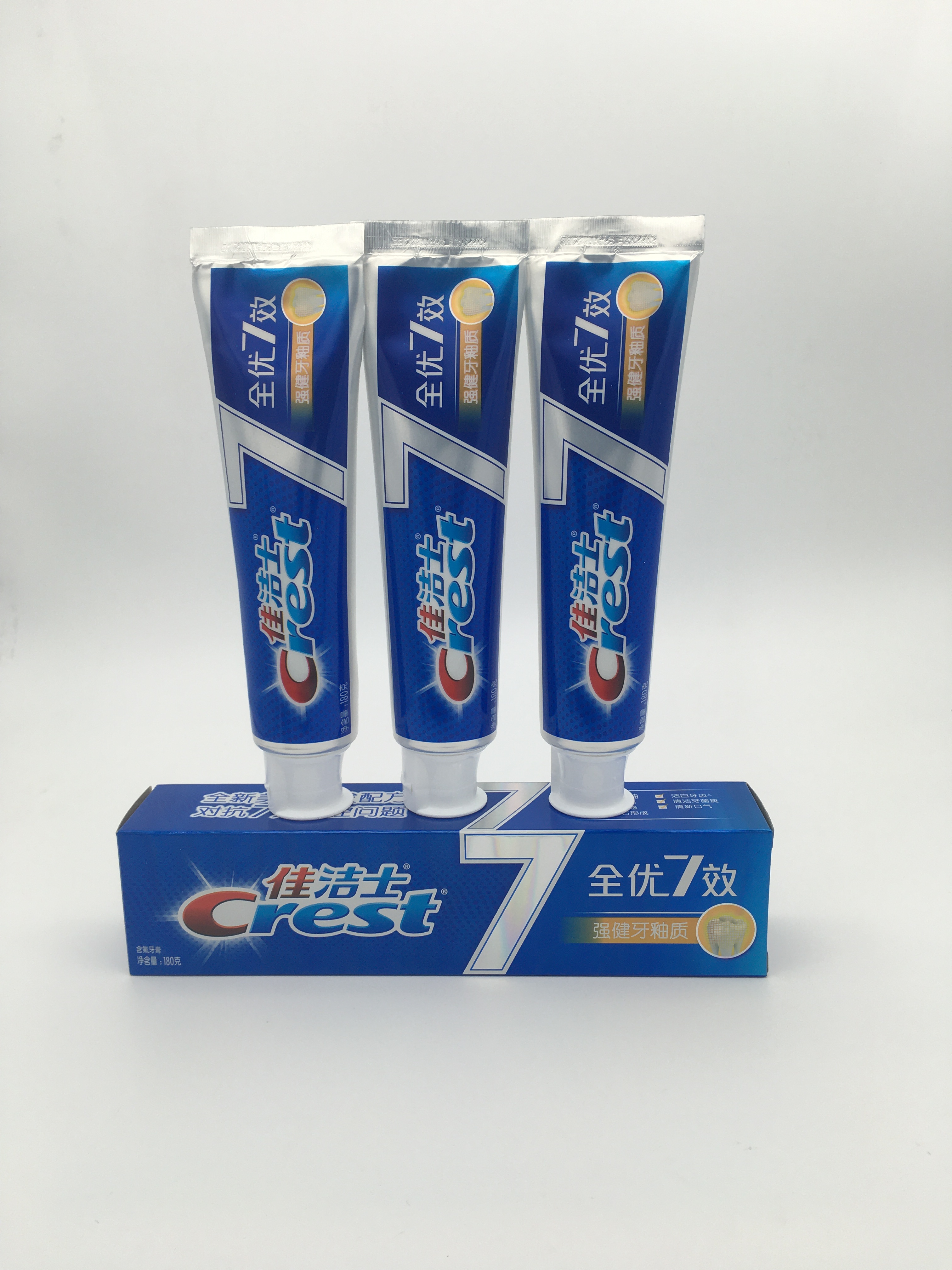 佳洁士全优7效强健牙釉质牙膏180克全面健康防护新老包装随机发货