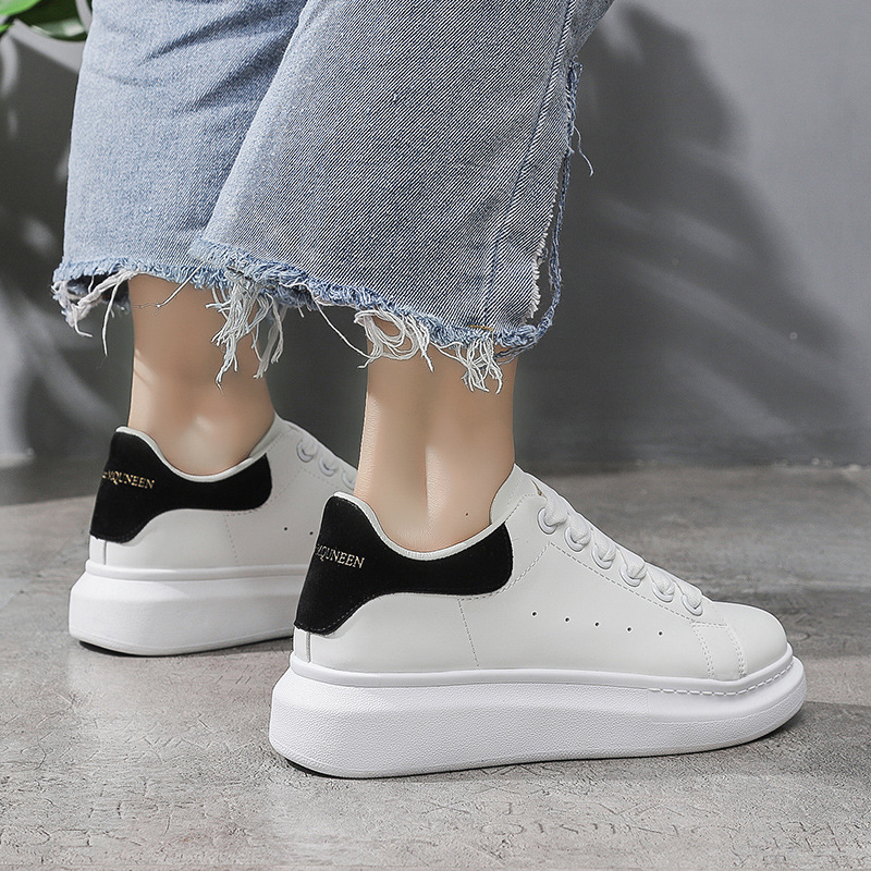 White shoes Spring 2022 new pattern skate shoes The thickness of the bottom Women's Shoes The increase in Diddy shoes ins tidein the Women's Shoes, Low shoe, Leisure shoes category - from Buy2taobao.com to provide professional Taobao agent buy service