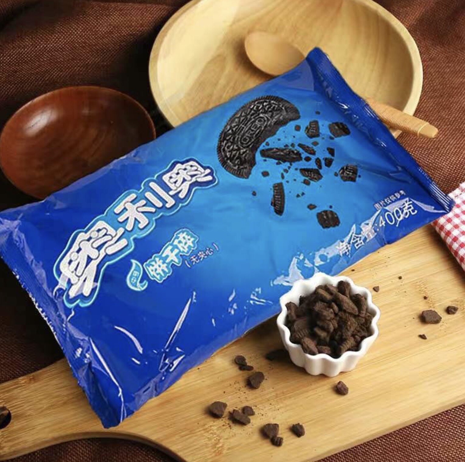 奥利奥饼干碎400g中号饼干屑无夹心粉末木糠杯盆栽烘焙甜品原料