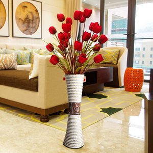 假花仿真花客厅摆设家居室内落地花瓶套装干花插花大花束装饰摆件