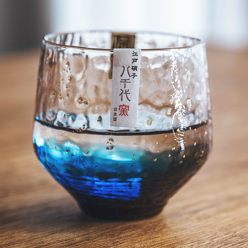 西米集市日本东洋佐佐木八千代窑星空杯星辰杯金箔玻璃杯酒杯茶杯