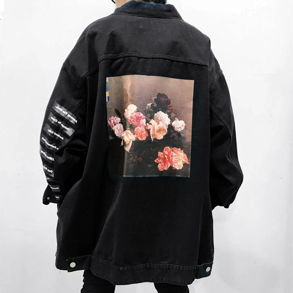 number raf18ss玫瑰花卉simons印花男女外套宽松大牛仔优惠券