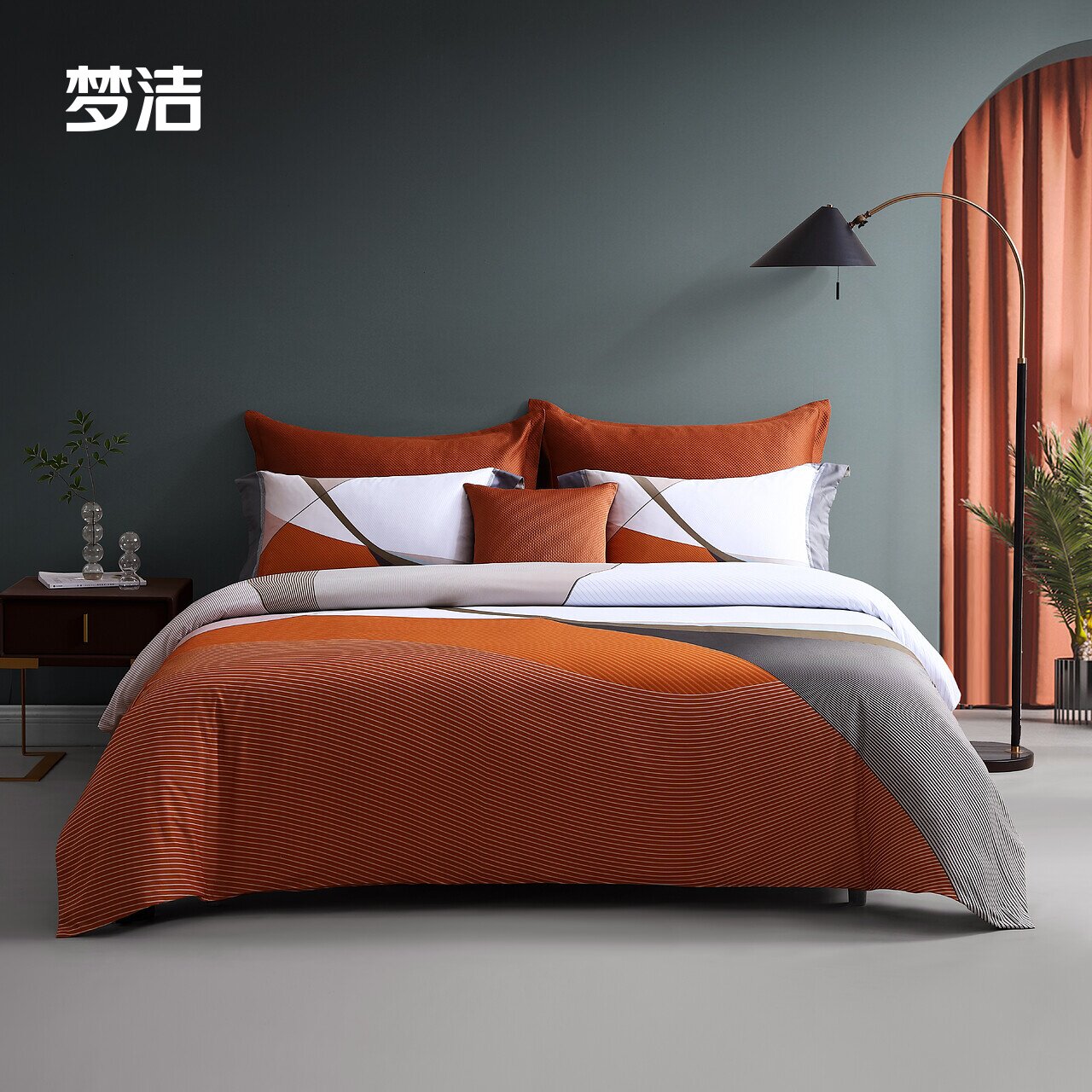 梦洁家纺官方旗舰店官网正品床上用品磨毛四件套全棉冬季加厚保暖