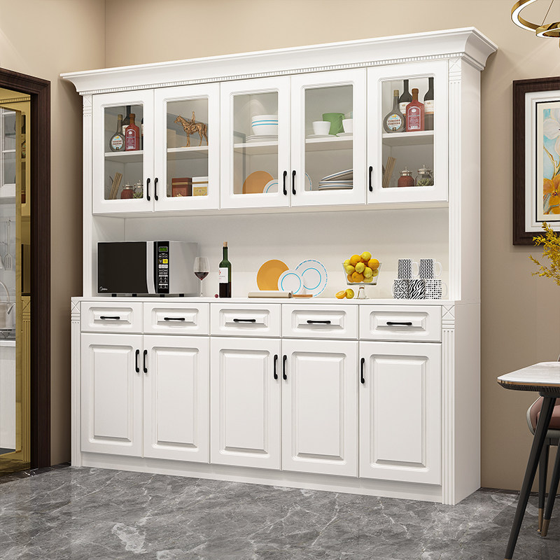 定制现代餐边柜酒柜实木免漆板餐边柜微波炉置物柜酒柜欧式酒水柜