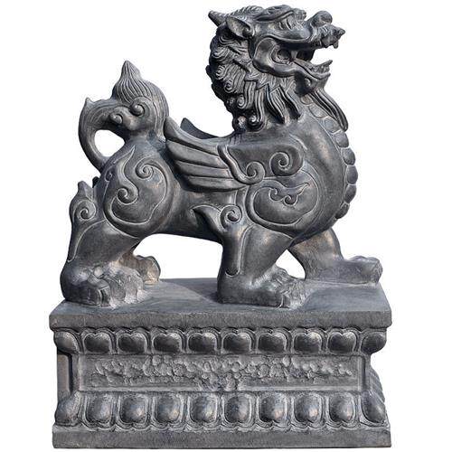 nsyca 石雕青石貔貅一对家用商铺公司摆件石头皮丘看门摆件办公室