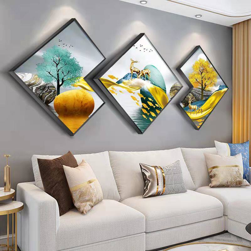 客厅电视机背景墙装饰挂画