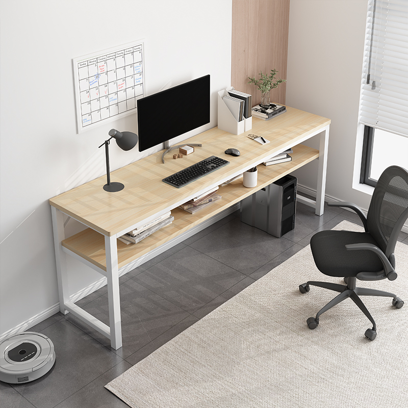 简约电脑桌卧室家用办公长条桌小户型靠墙窄书桌台式学习写字桌子