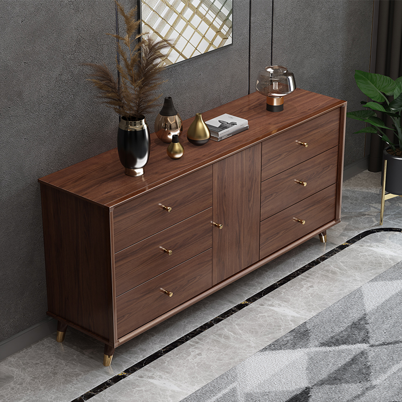 轻奢斗柜收纳五斗柜客厅柜子储物柜卧室靠墙抽屉实木框六七八斗柜