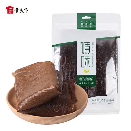 循味黑豆油豆皮150g袋装干货薄油