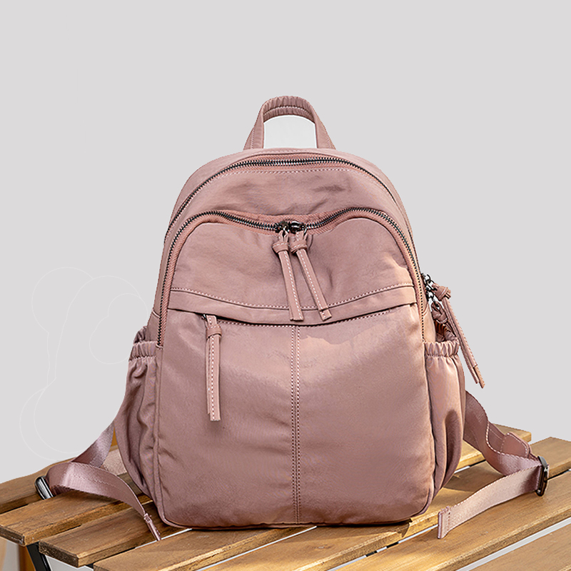 双肩包女2019新款韩版时尚百搭书包牛津布帆布轻便旅行大容量背包优惠