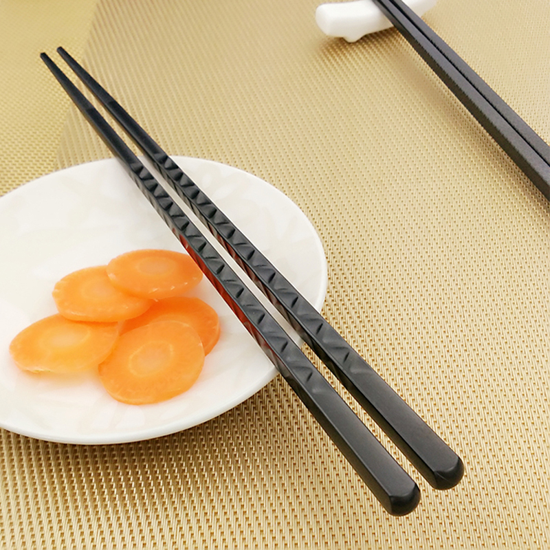筷子家用仙德曼套装精品高档酒店防滑筷子5双黑色礼品日式筷