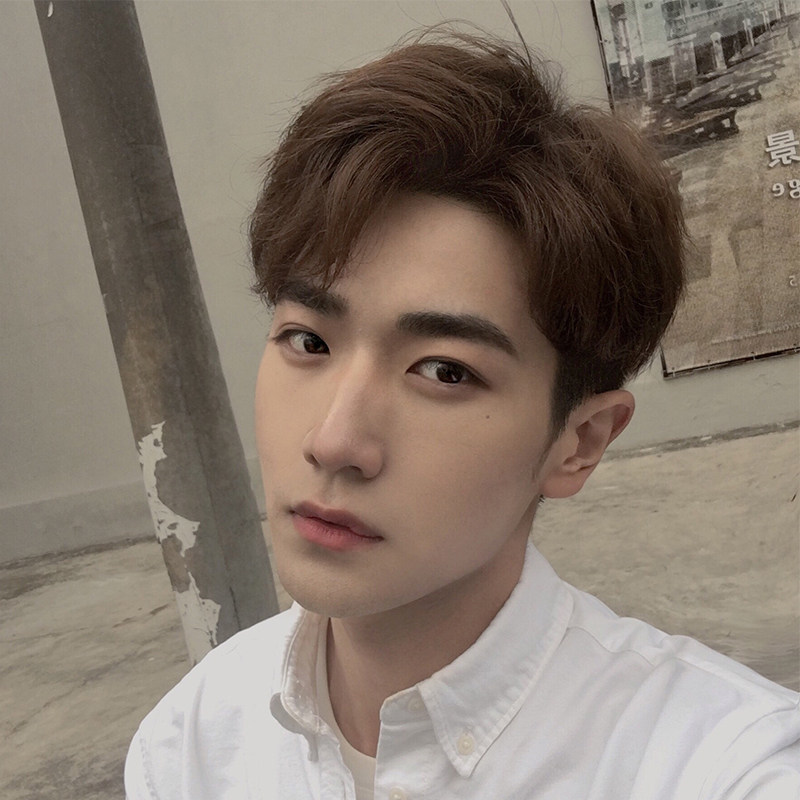 网红同款假发男中分刘海短发卷发韩版帅气逼真自然蓬松男士全头套