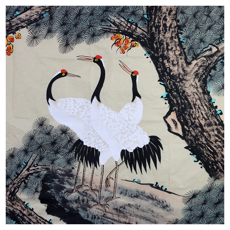 蒋文杰《松鹤延年》职业画家