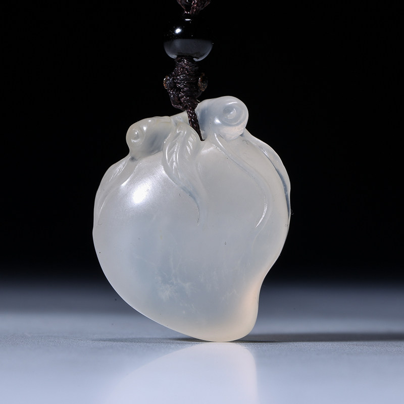 ss1080 寿山 水晶冻石《寿桃》质地佳 灵度好 带少许萝卜纹 藏品